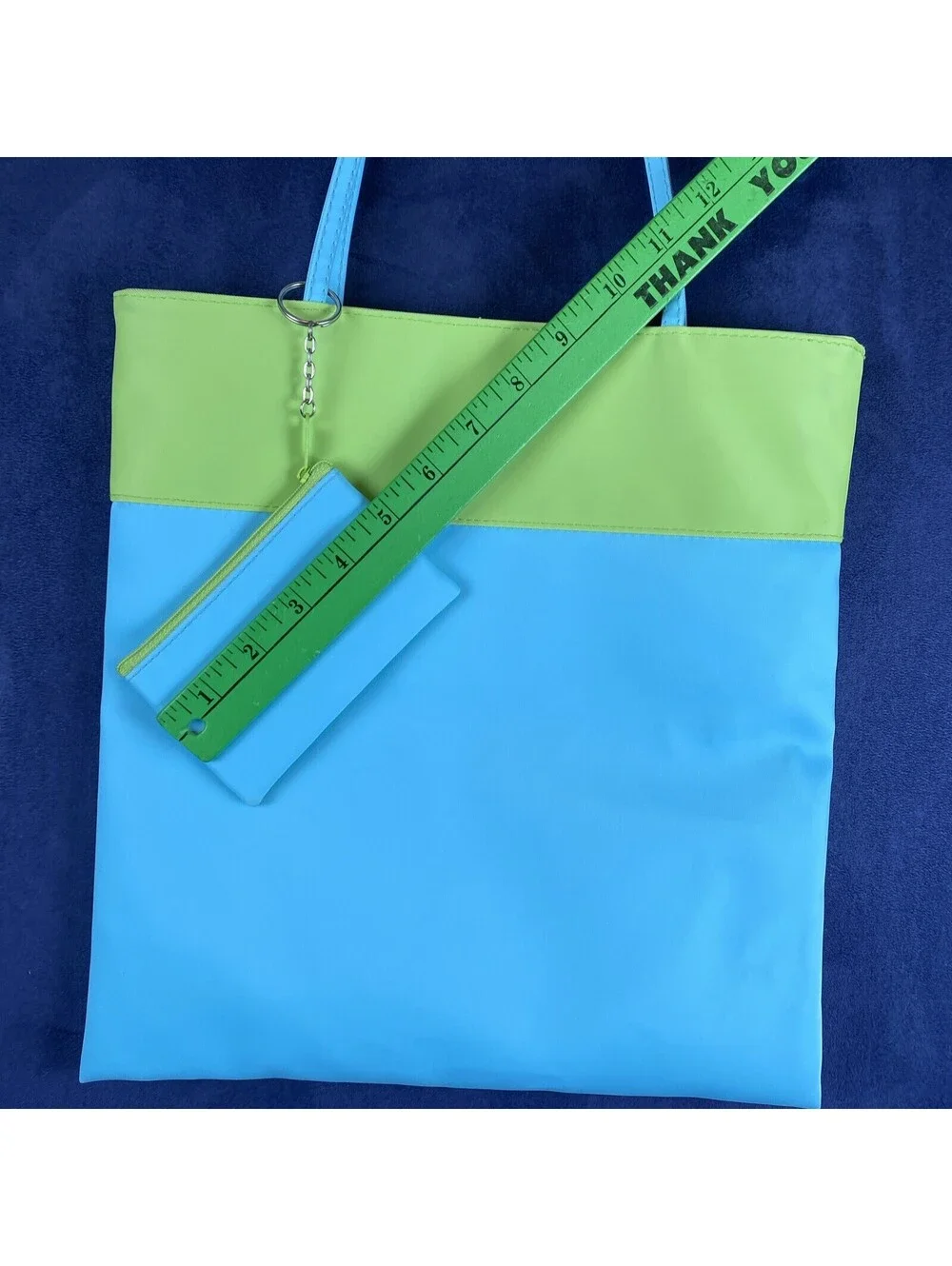 Clinique Travel Cosmetic Bag Blue/Green Color Block